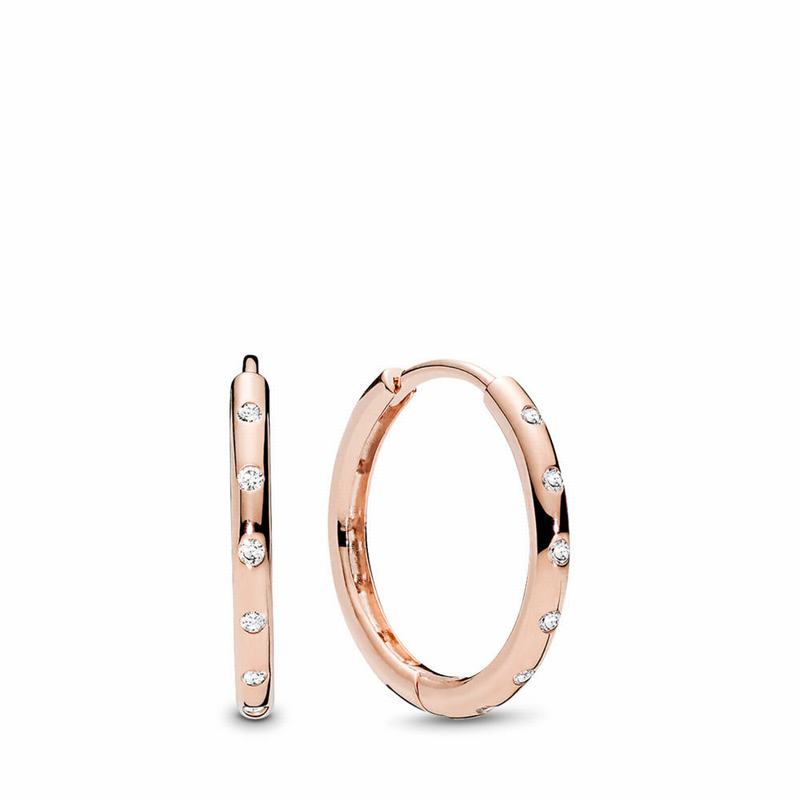 Pandora Rose™ Droplets Hoop Earrings Sale NZ (680954-UKN)